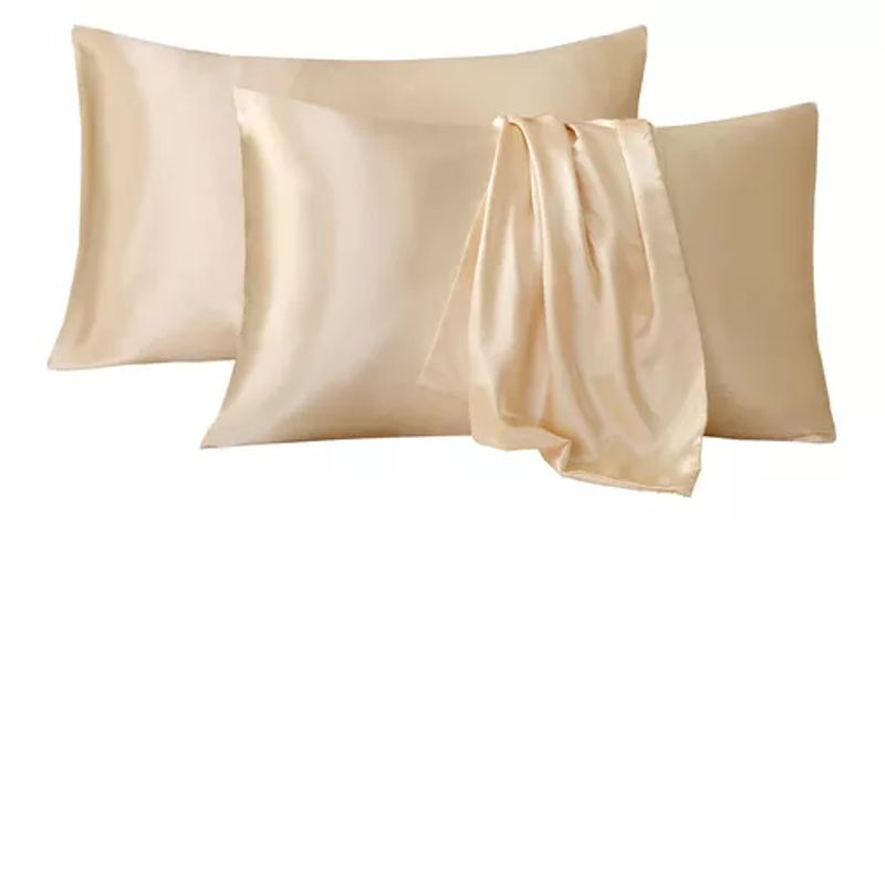 GENERICO - Funda De Almohada De Seda Hielo Satén Varios Colores 2 Pieza