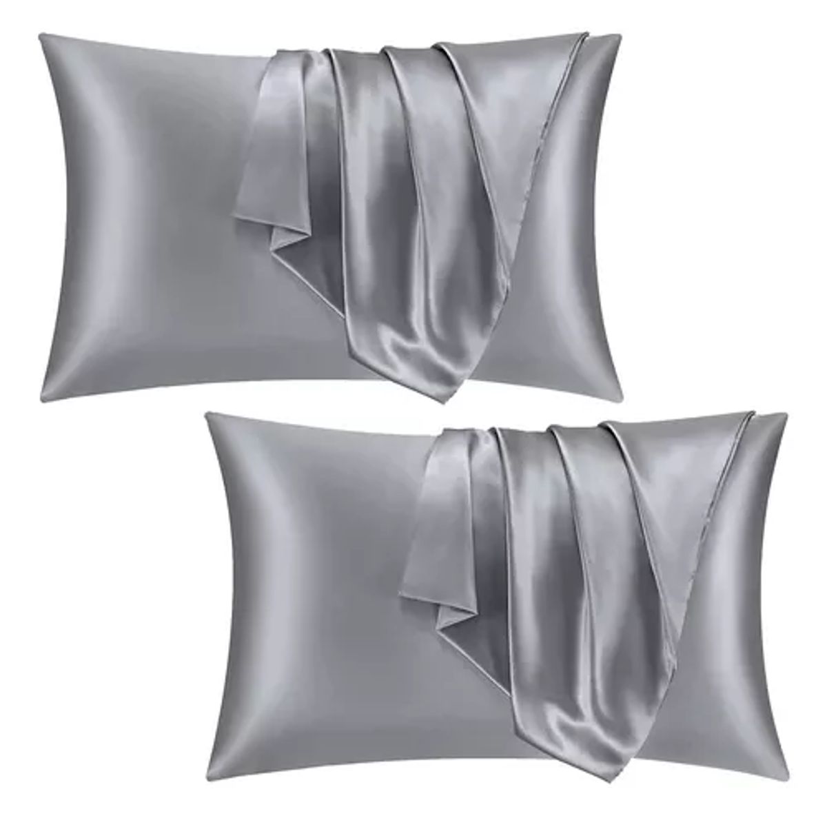 GENERICO - Funda De Almohada De Seda Hielo Satén Varios Colores 2 Pieza