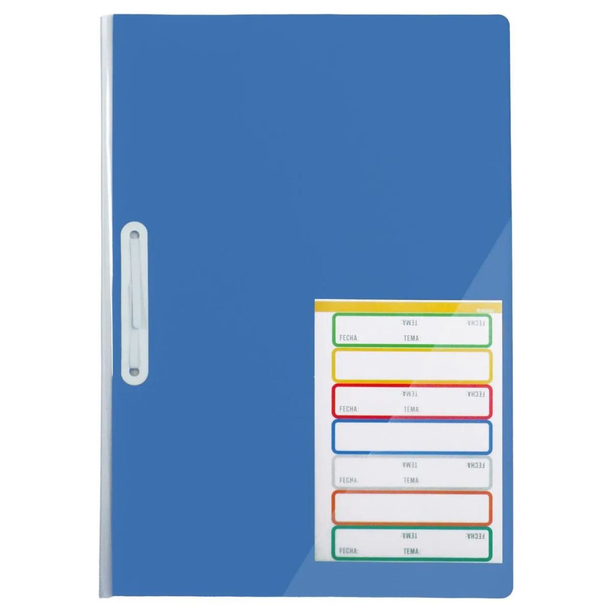 ADETEC - Carpeta Acoclip Oficio Tipo Fast Con Bolsillo Y 21 Stickers
