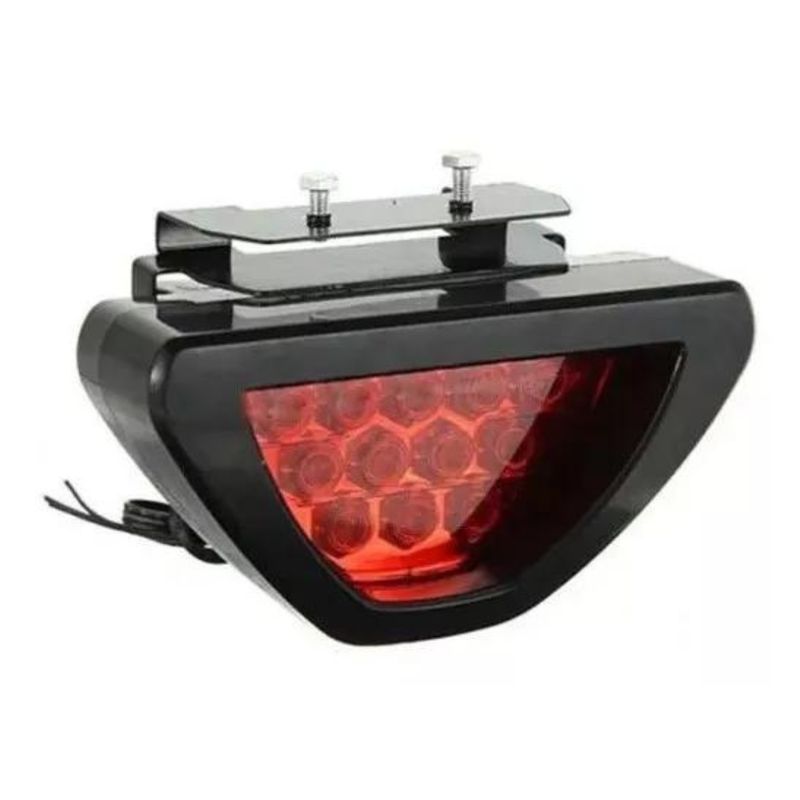 GENERICO - Tercera Luz Freno Roja Auxiliar Intermitente 12 Led Tipo F1