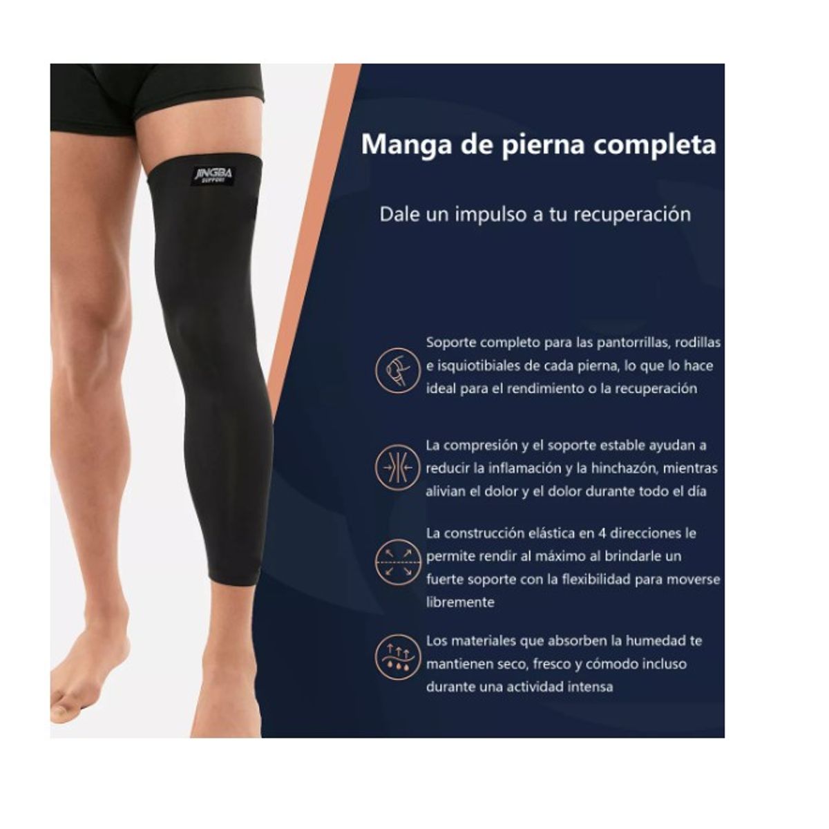 GENERICO - Manga De Compresión Deportiva Para Rodilla