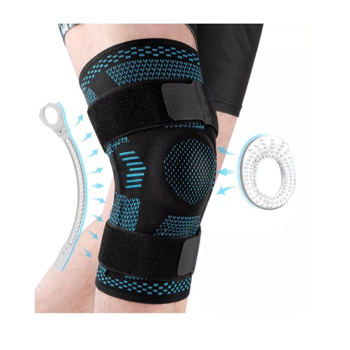 GENERICO - Pack X 2 Rodillera Elástica De Compresión Gym Para Deportes T M