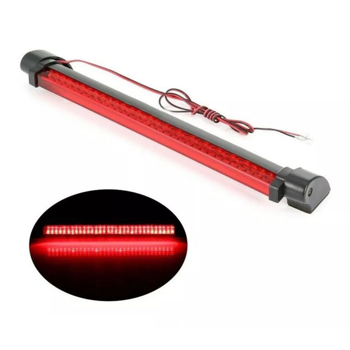 GENERICO - Tercera Luz Freno Universal Adhesivo 32 Led Auto 12 Voltios