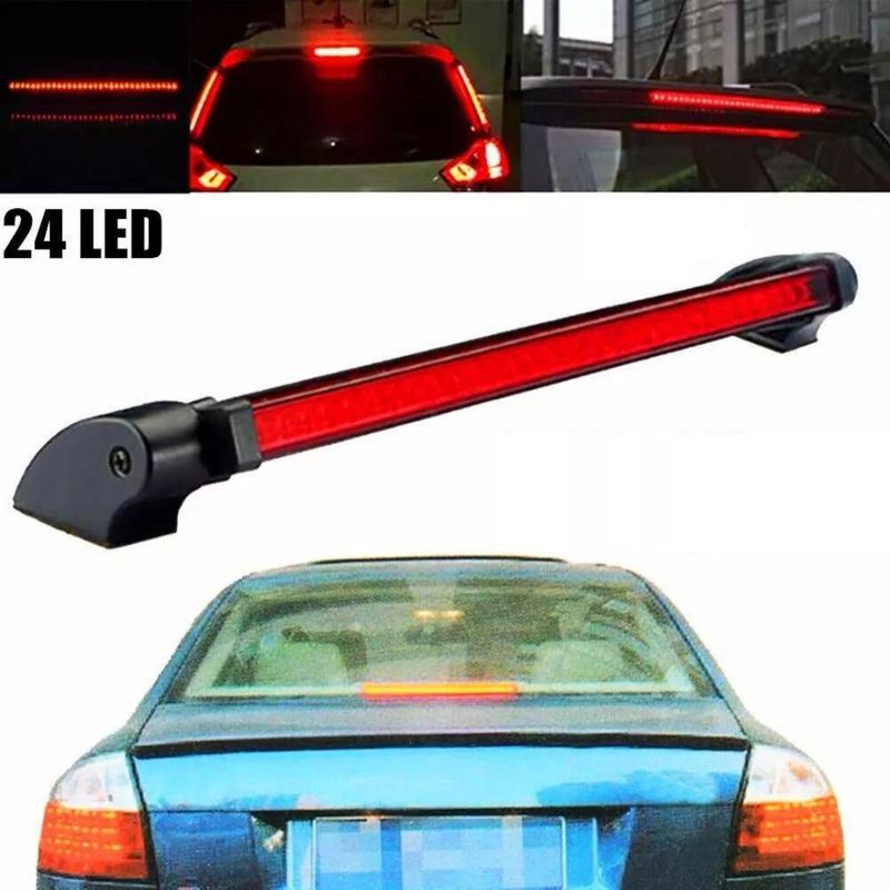 GENERICO - Tercera Luz Freno Universal Adhesivo 24 Led Auto 12 Voltios