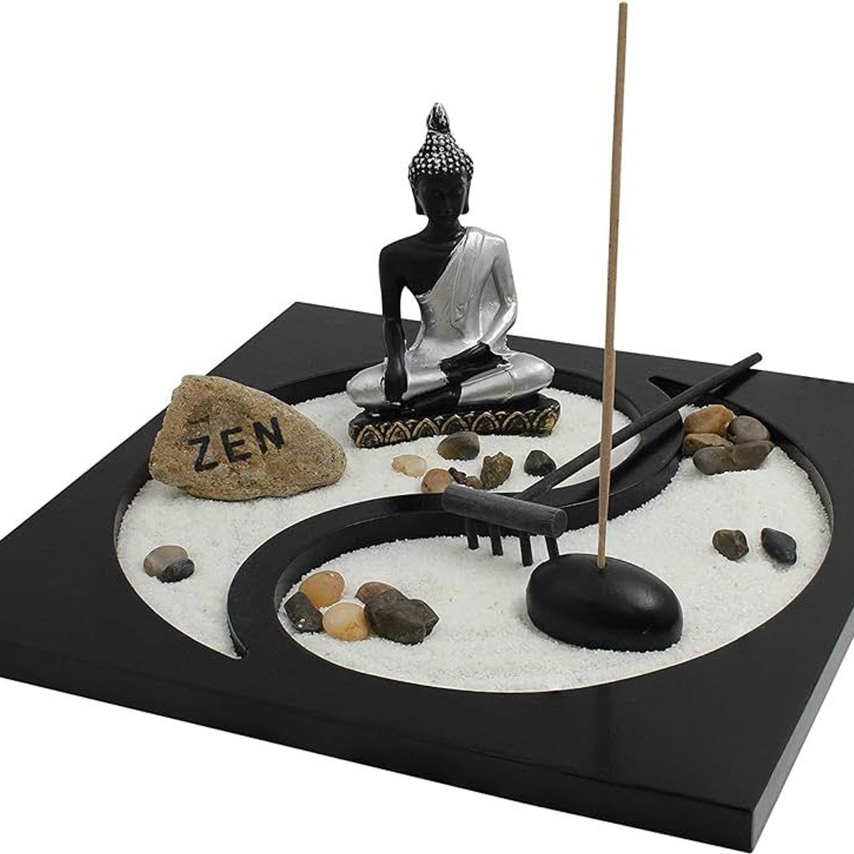 GENERICO - Buda Con Porta Incienso Decorativo Zen