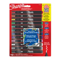 SHARPIE - 12 Marcadores Acrilicos Punta Bala Colores Surtidos