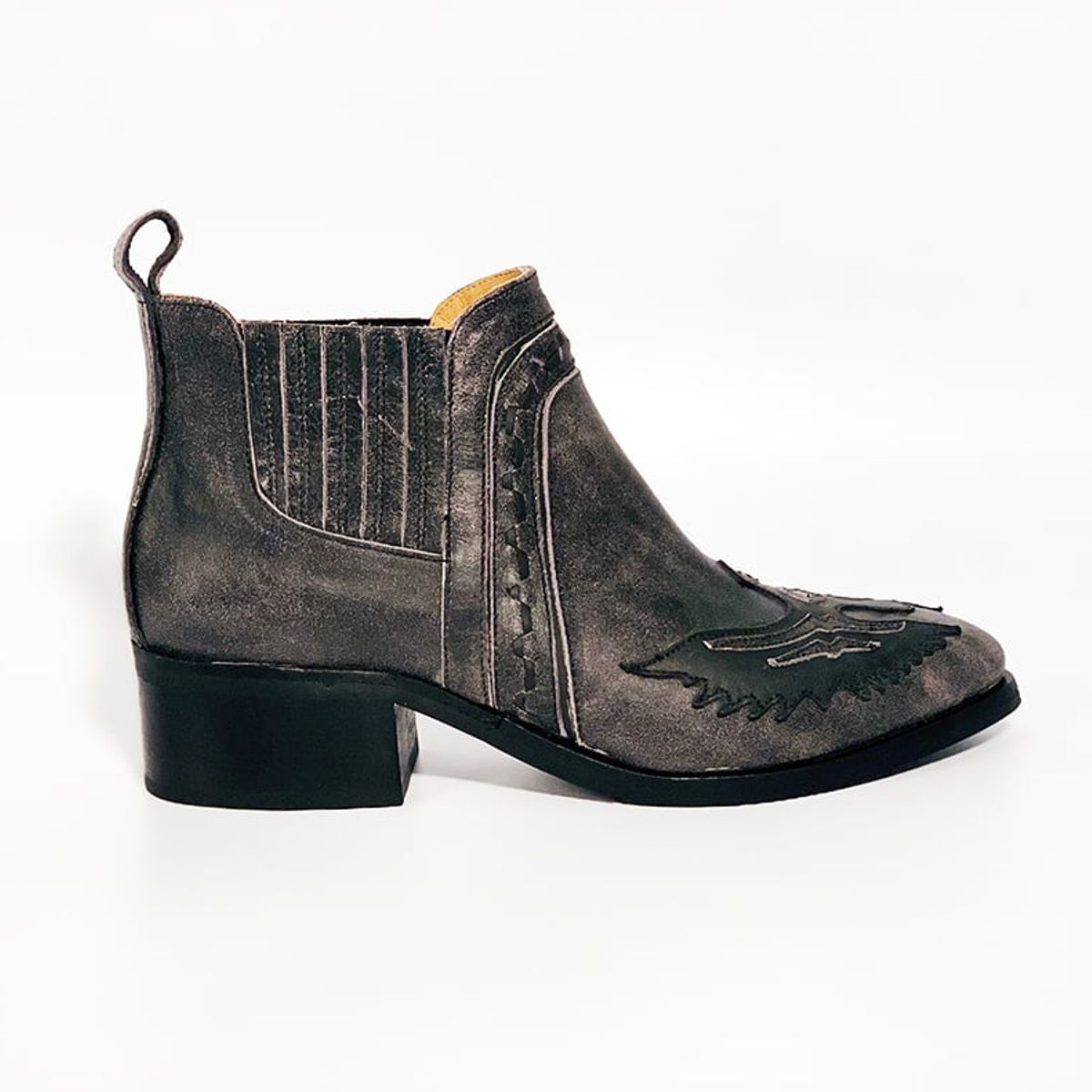 VANESSA GIL - BOTIN DE CUERO MILENA GRAFITO