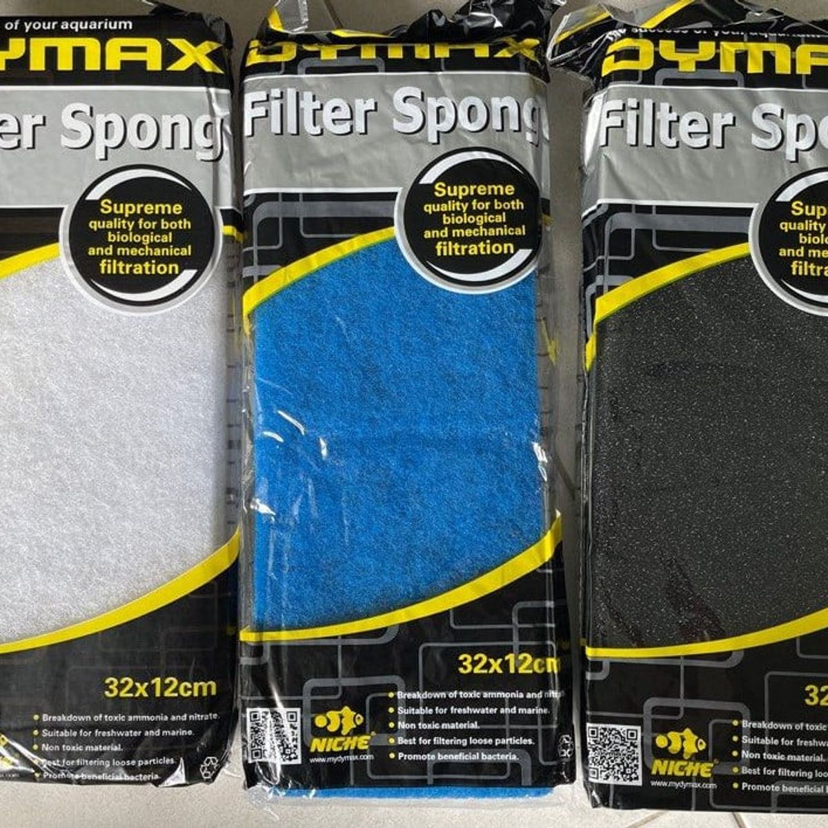 GENERICO - Dymax Pack Esponjas Filtros Acuarios Finas Y Gruesa Premium