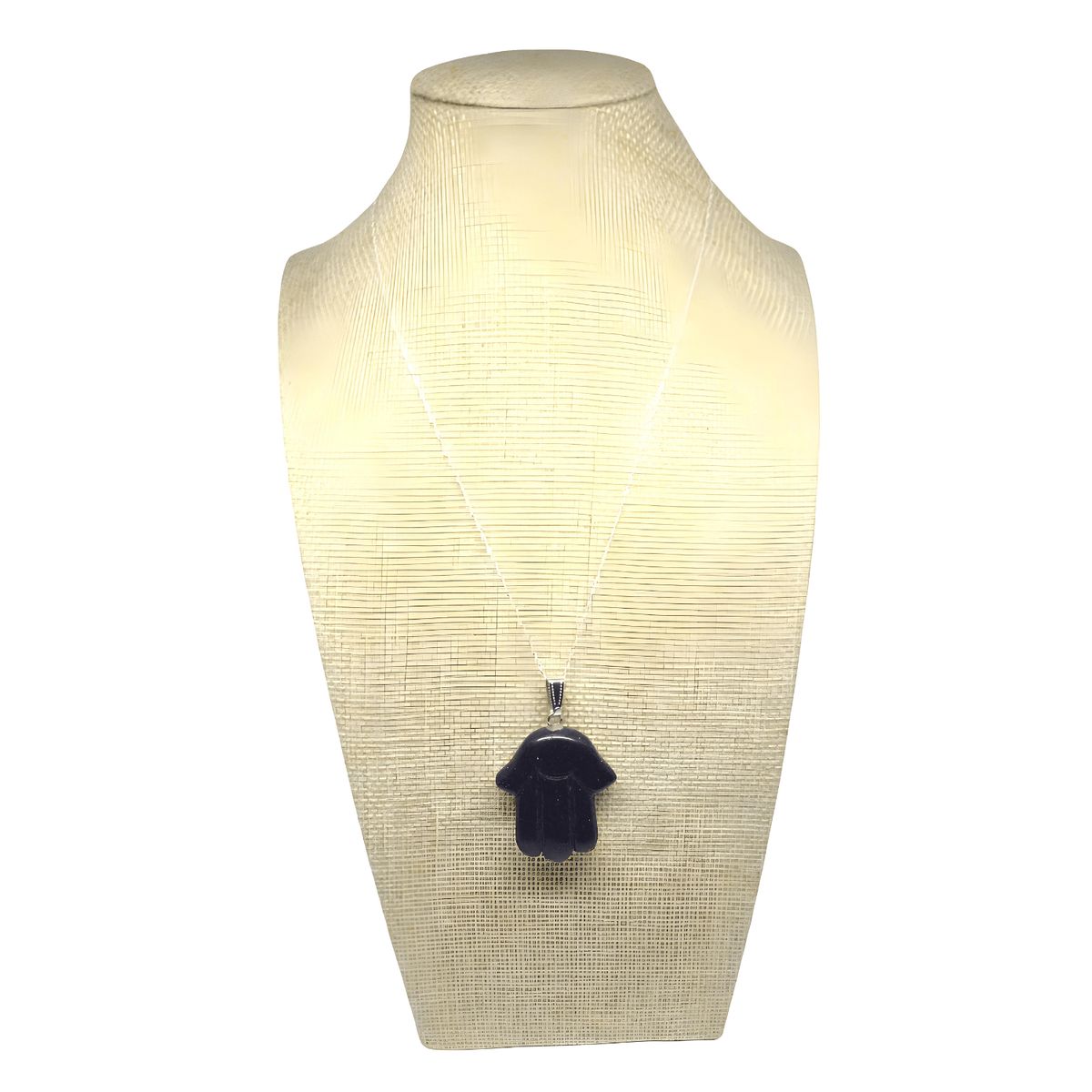 GENERICO - Collar con Colgante Mano de Fátima Lluvia de Estrellas-Cadena de Plata