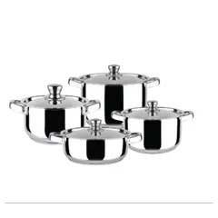 DORAL - BATERIA COCINA MALAGA ACERO INOXIDABLE 8 PCS