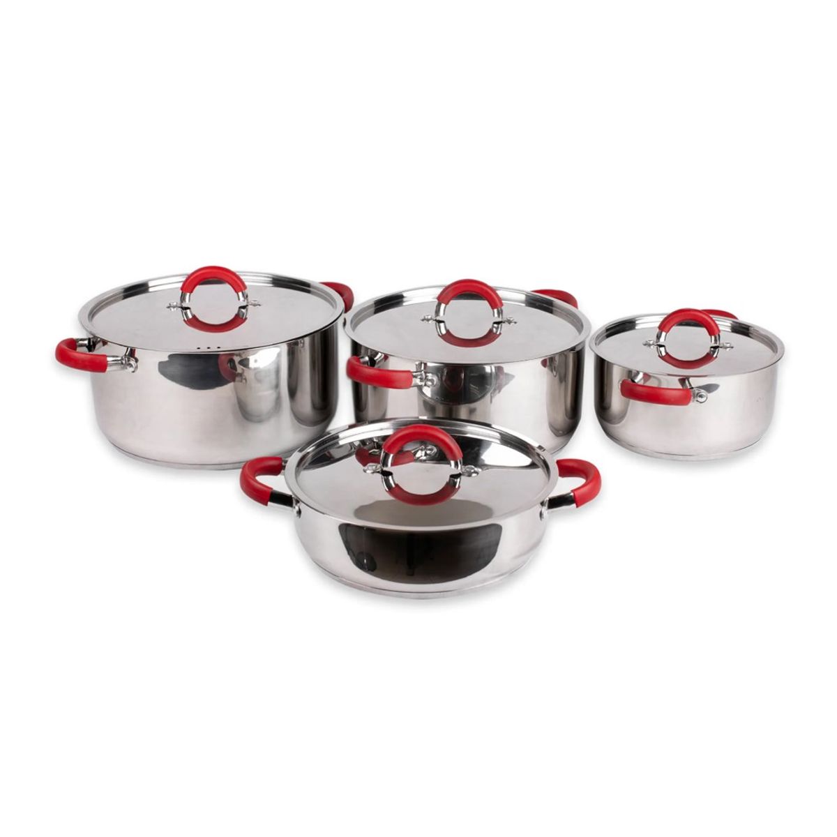 GENERICO - BATERIA DE COCINA ACERO INOXIDABLE 8 PIEZAS