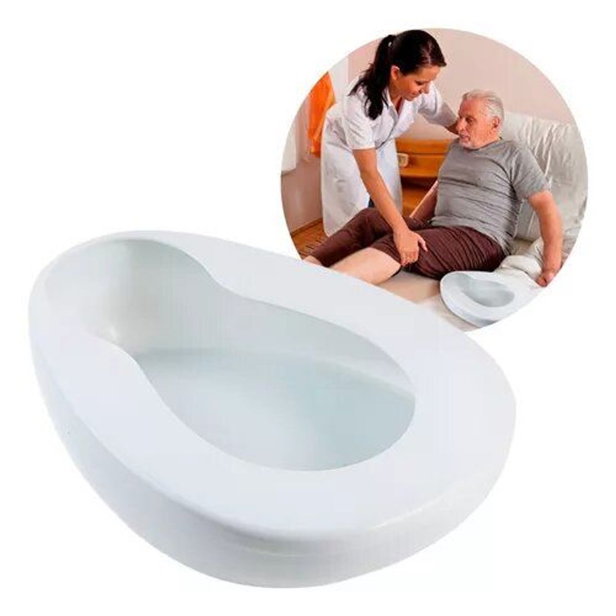 GENERICO - Chata Anatómica Bandeja Urinaria Enfermo Adulto Mayor 2 Ltrs