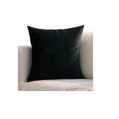 GENERICO - Pack 2 Fundas Para Cojin Velvet Terciopelo Liso 45x45cm Negro