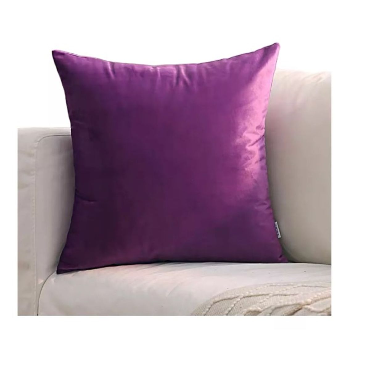 GENERICO - Pack 2 Fundas Para Cojin Velvet Terciopelo Liso 45x45cm Morado