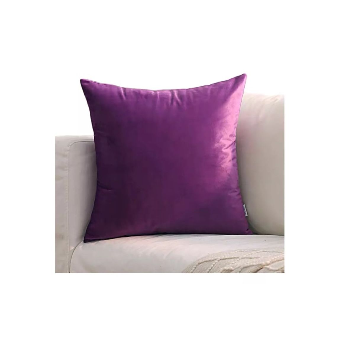 GENERICO - Pack 2 Fundas Para Cojin Velvet Terciopelo Liso 45x45cm Morado
