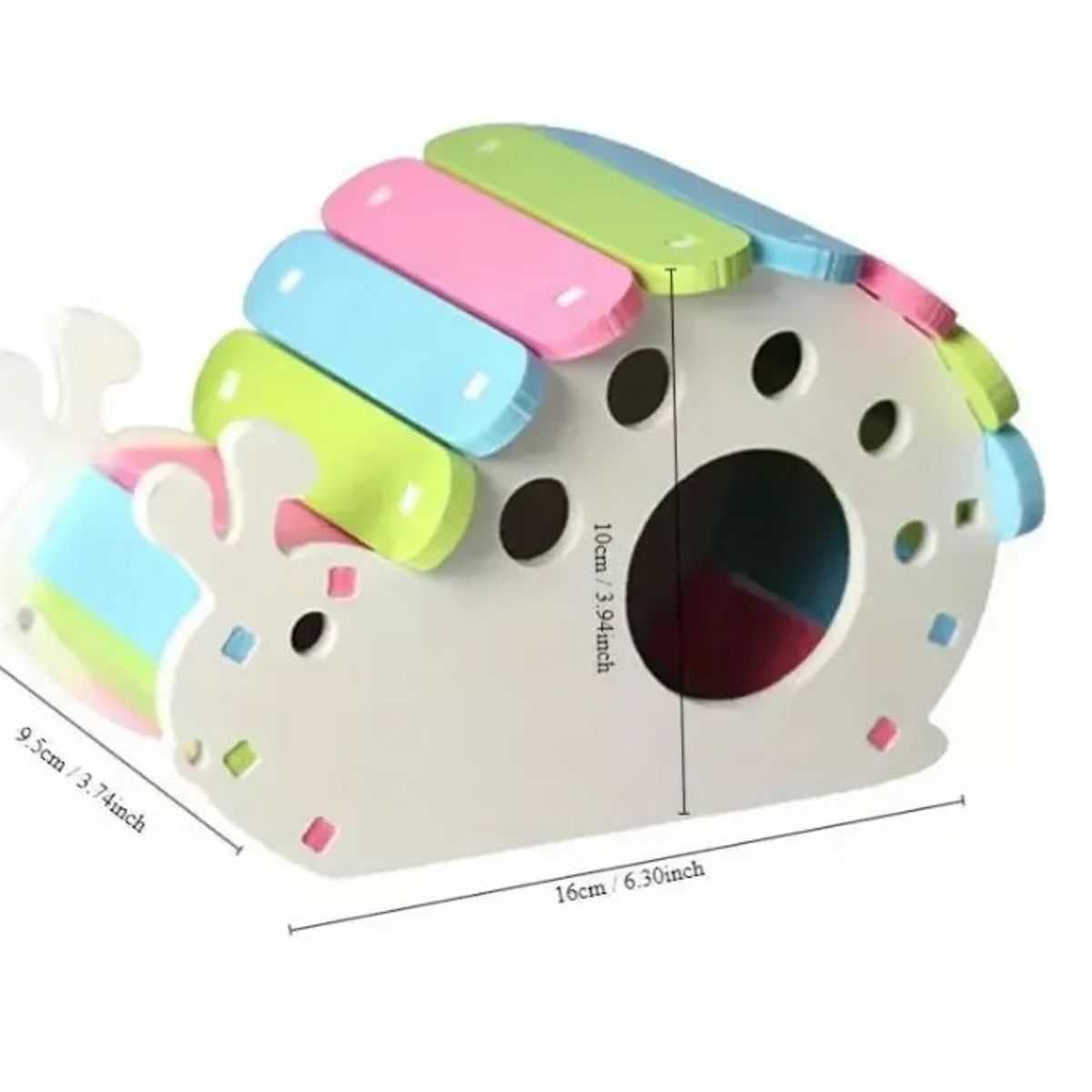 GENERICO - Casa Hamster Roedores Arcoiris 14 X13 Cm