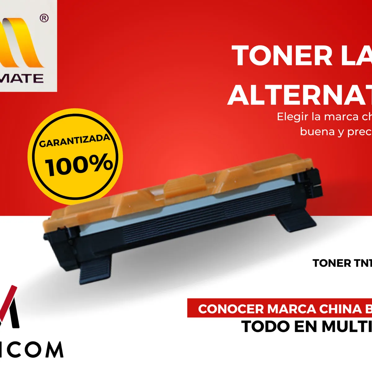 MULTICOM - 2 Toner Alternativa TN1060 Multicom & Chinamate Para BROTHER HL-1202
