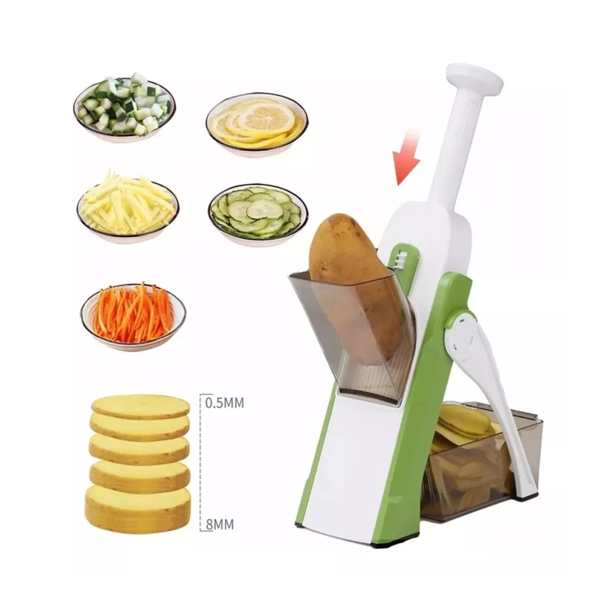 GENERICO - Picador Verduras Frutas Mandolina Brava Multifuncional