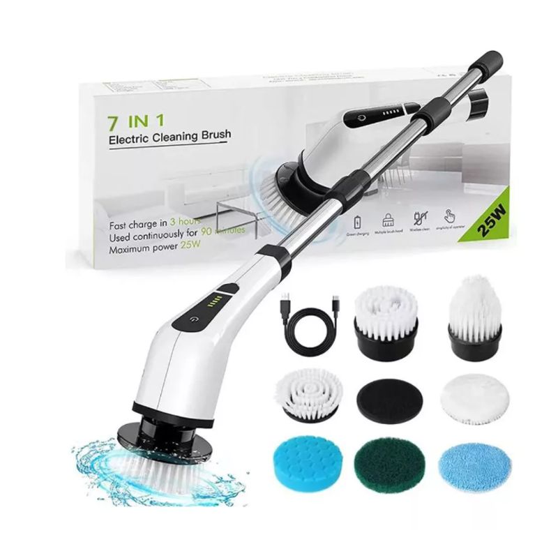 GENERICO - Cepillo Limpiador Electrico Retractil Inalambrico 7 En 1