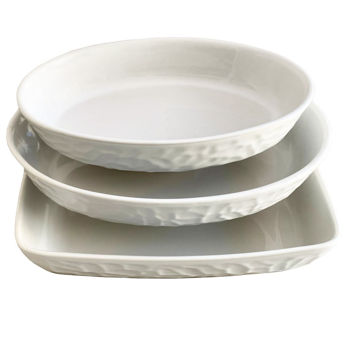 GENERICO - Set 3 fuentes de cerámica tipo GRES ATK-031