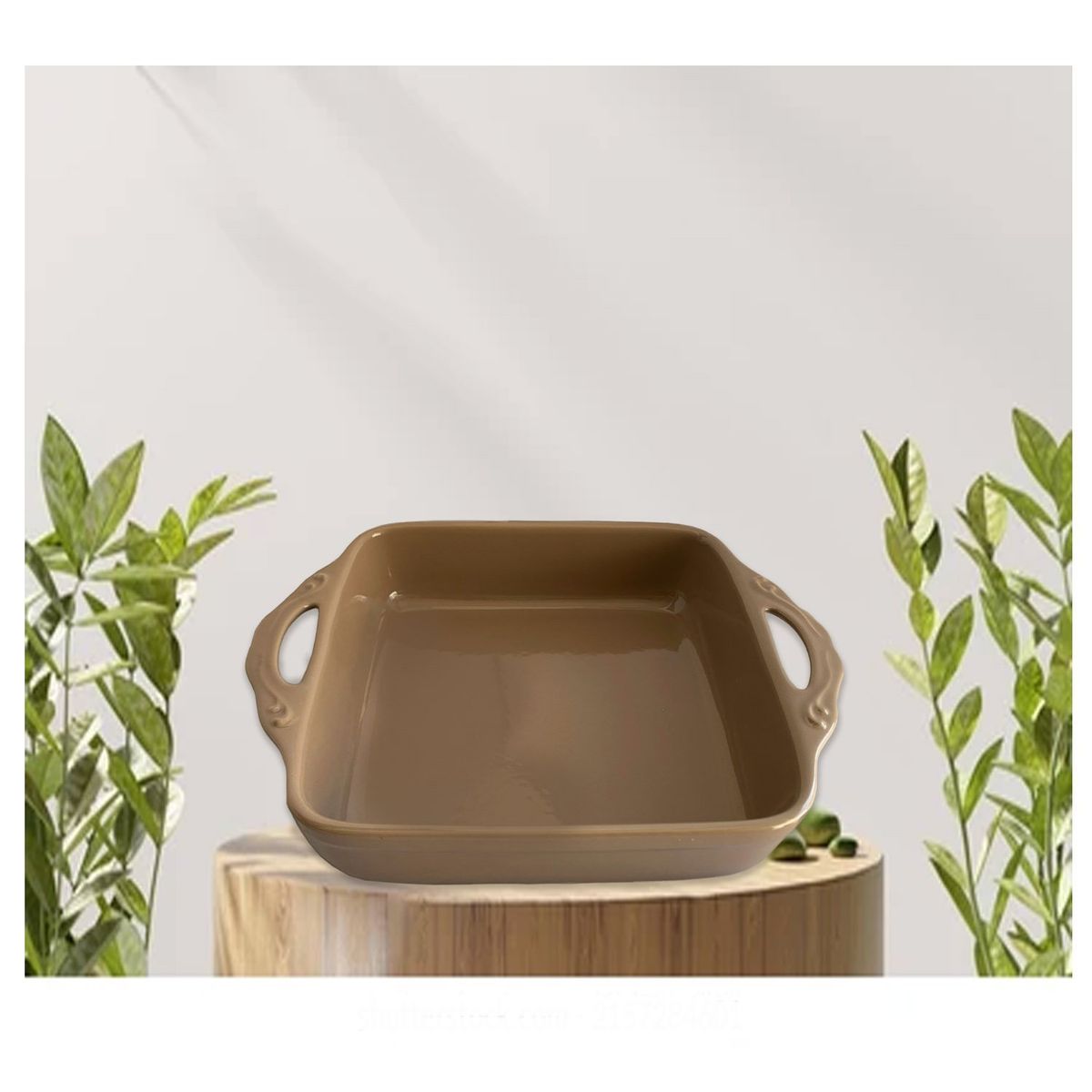 GENERICO - Set 2 fuentes de cerámica tipo GRES ATK-029