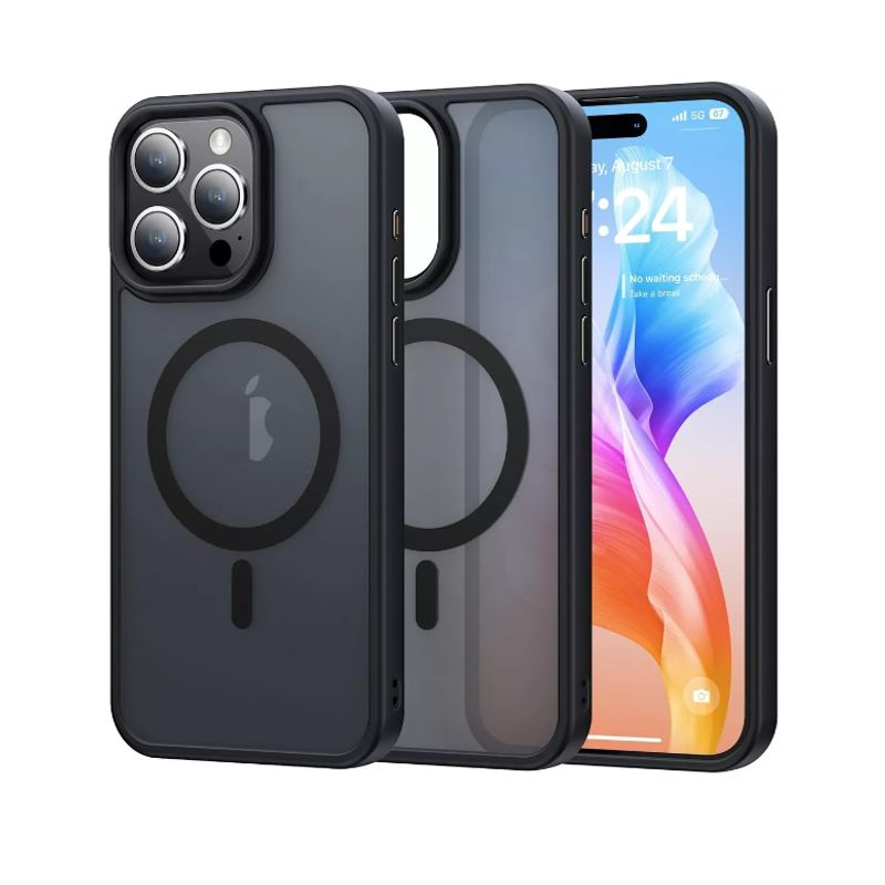 GENERICO - Carcasa Mate Para iPhone Funda Magnética Traslucida Iphone 14 Pro Max