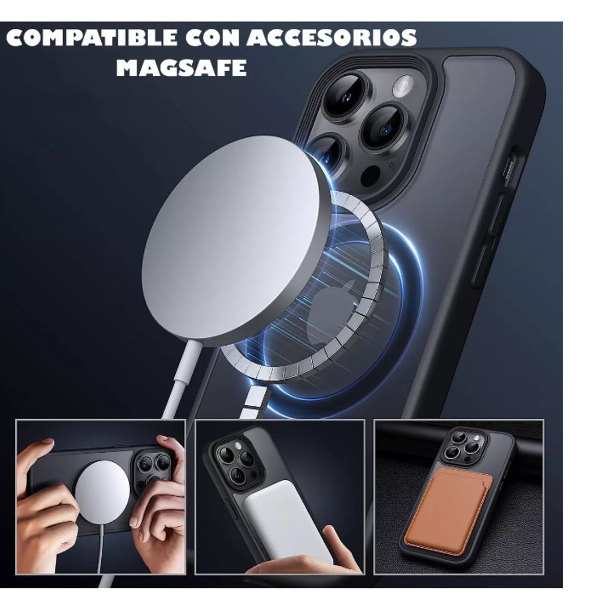 GENERICO - Carcasa Mate Para iPhone Funda Magnética Traslucida Iphone 14 Pro Max