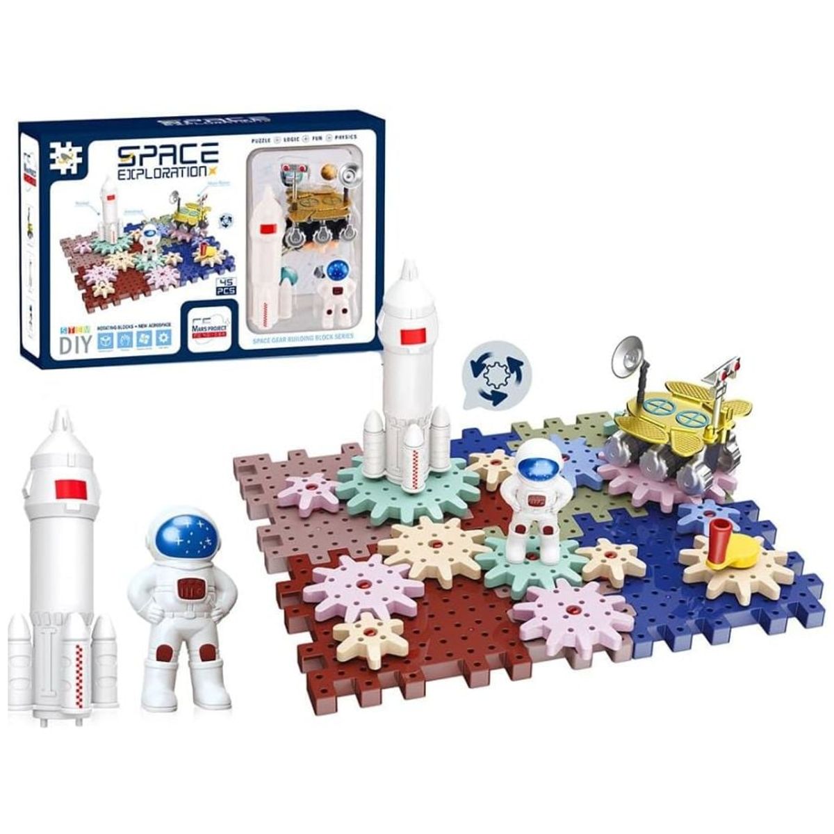 GENERICO - Bloque De Construcción De Juguetes Con Rotación De Engranaje