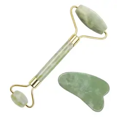 GENERICO - Kit de Masaje Facial Piedra de Jade Rejuvenece Piel Radiante