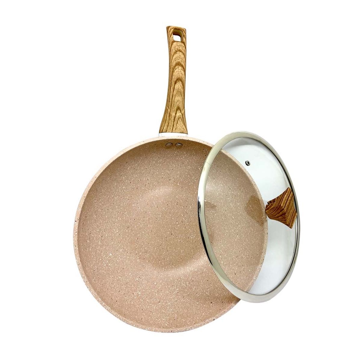 GENERICO - WOK CON TAPA OAK STONE 30CM