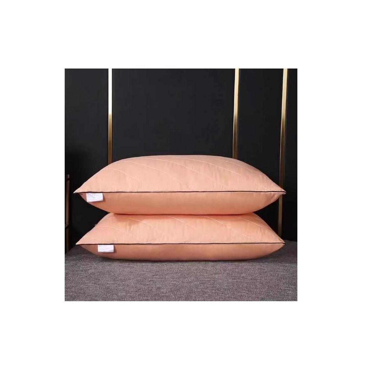 GENERICO - Pack De 2 Almohadas Brodado Color Palo de Rosa