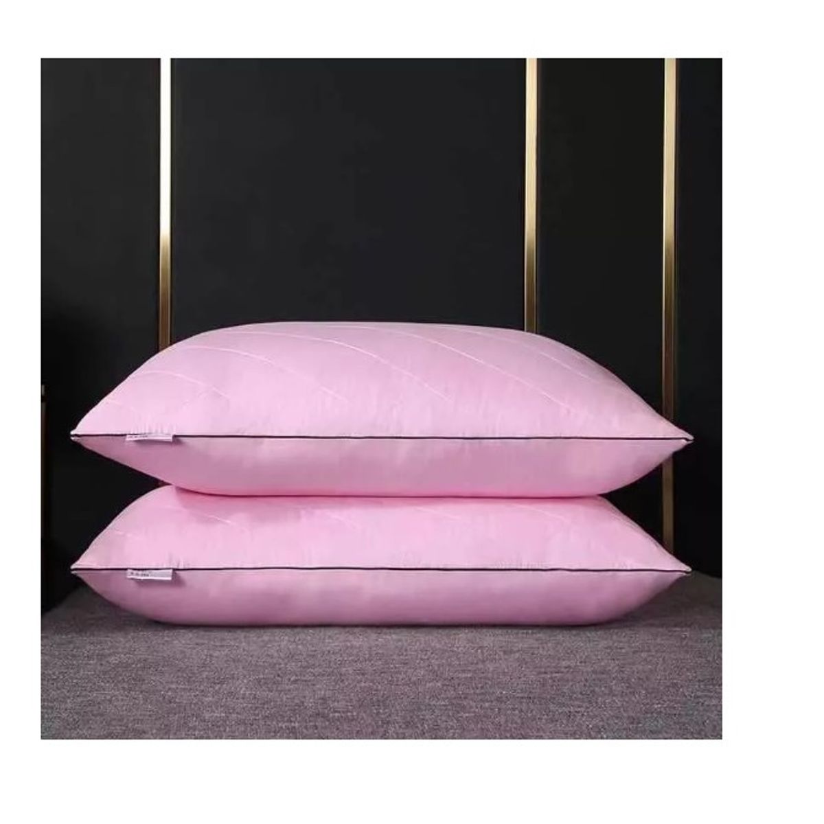 GENERICO - Pack De 2 Almohadas Brodado Color Rosa