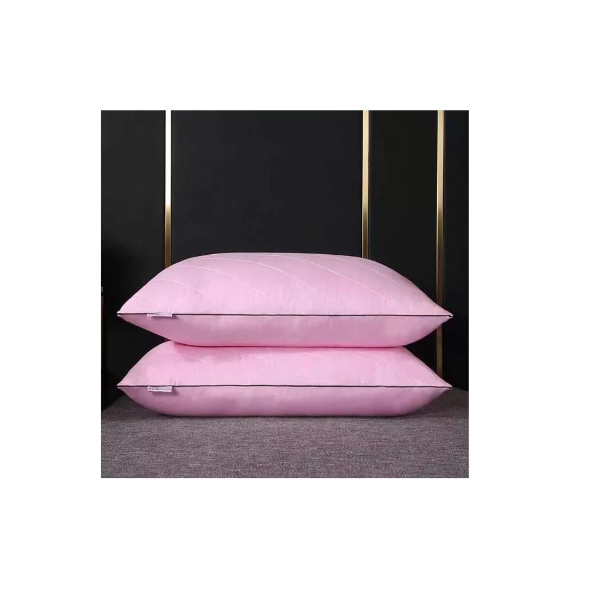 GENERICO - Pack De 2 Almohadas Brodado Color Rosa