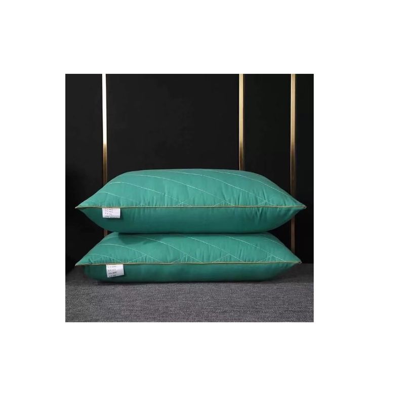 GENERICO - Pack De 2 Almohadas Brodado Color Turquesa