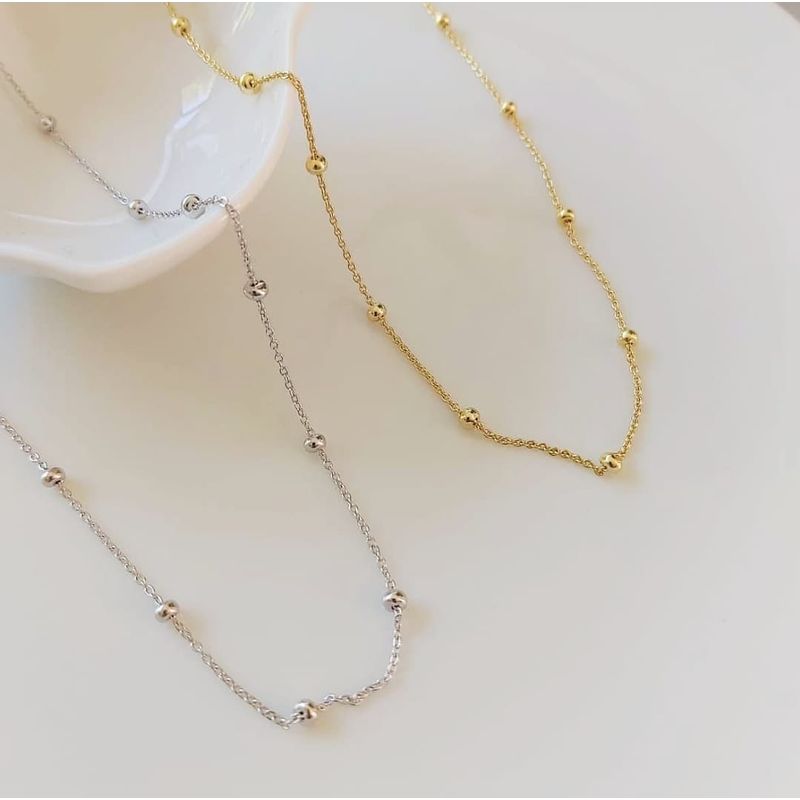 JOYAS VALDES GARCIA - Collar con pelotitas plata