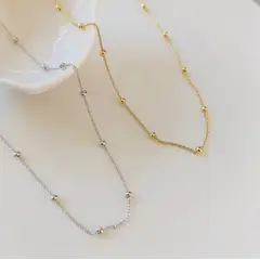 JOYAS VALDES GARCIA - Collar con pelotitas plata