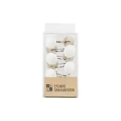 DECO EXPRESS - Set Ganchos Poliresina Blanco