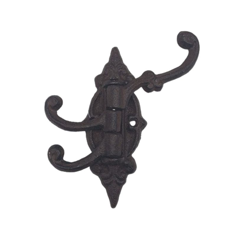 RUNN - Colgador Hierro Decorativo Rustico Perchero 3 Brazos Móviles