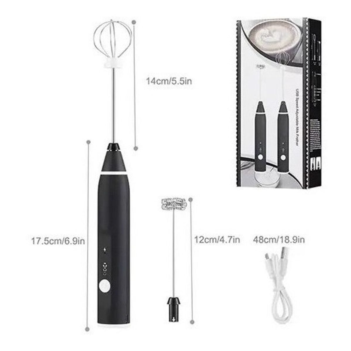 GENERICO - Mini Espumador Batidor Portátil Recargable Usb Mezclador