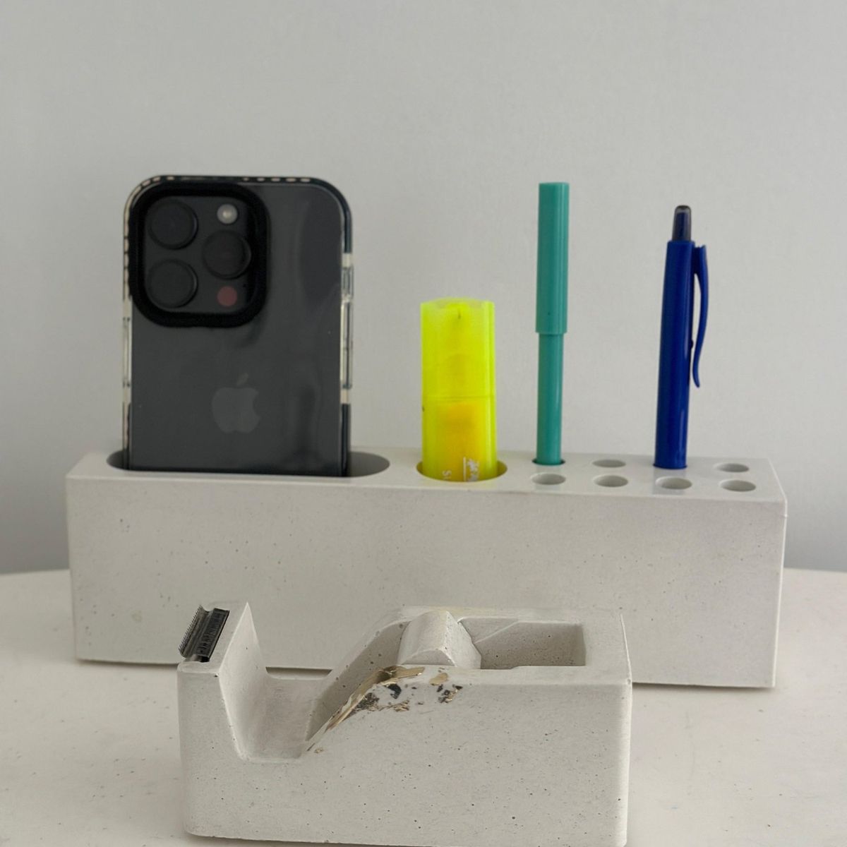 GENERICO - Set organizador de escritorio hecho en cemento