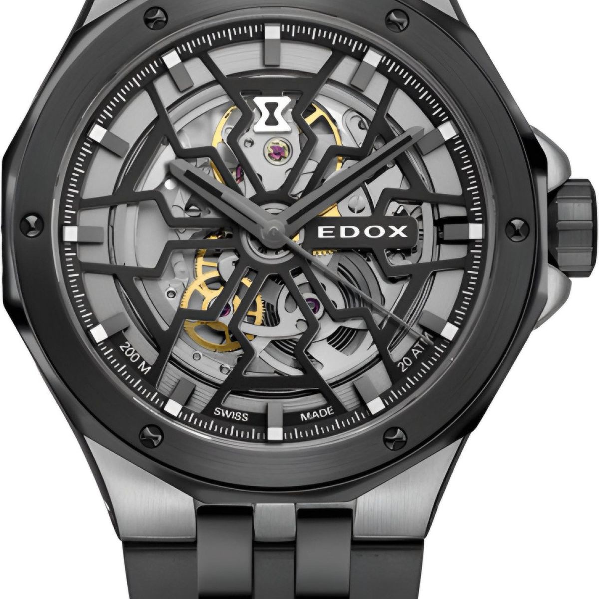 EDOX - Reloj Edox Grey Skeleton Dial Automatic Hombre