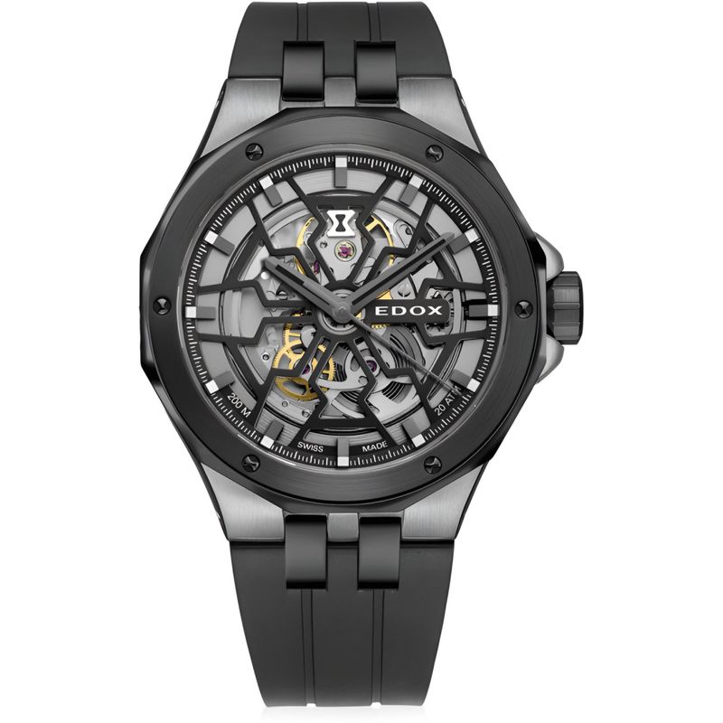 EDOX - Reloj Edox Grey Skeleton Dial Automatic Hombre
