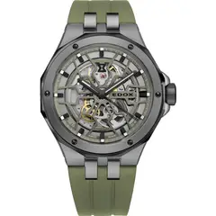 EDOX - Reloj Green Skeleton Dial Automatic Hombre