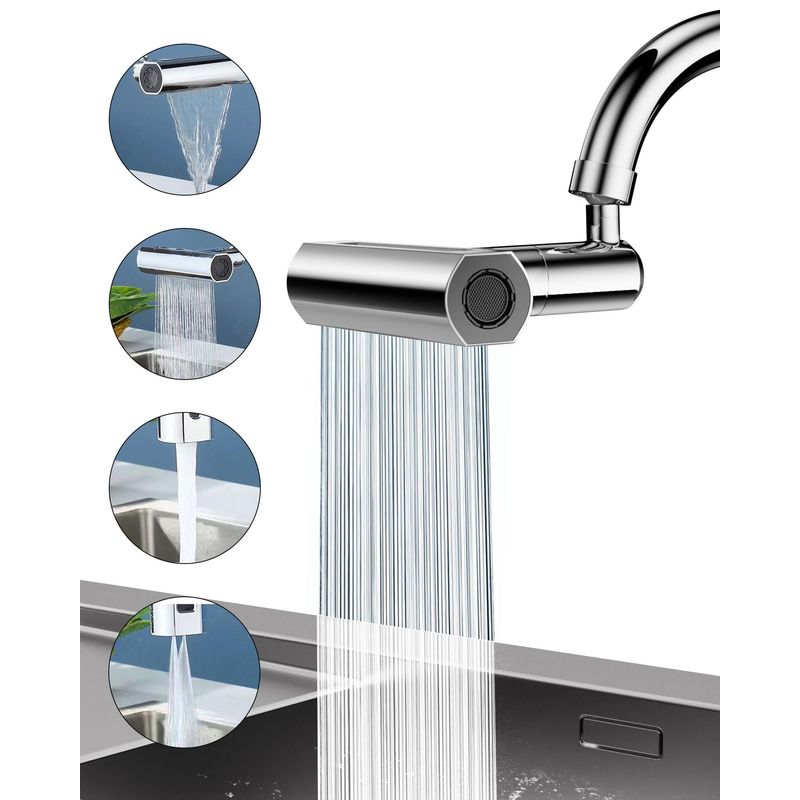 EVERSO - Grifo Extensor Para Baño Cocina Grifo Universal Giratorio 360°