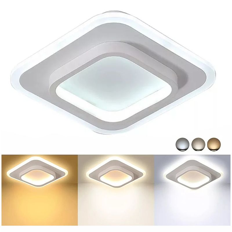 TNAKIEX - Lámparas de techo led acrílica moderno 26w 3 colores Blanco