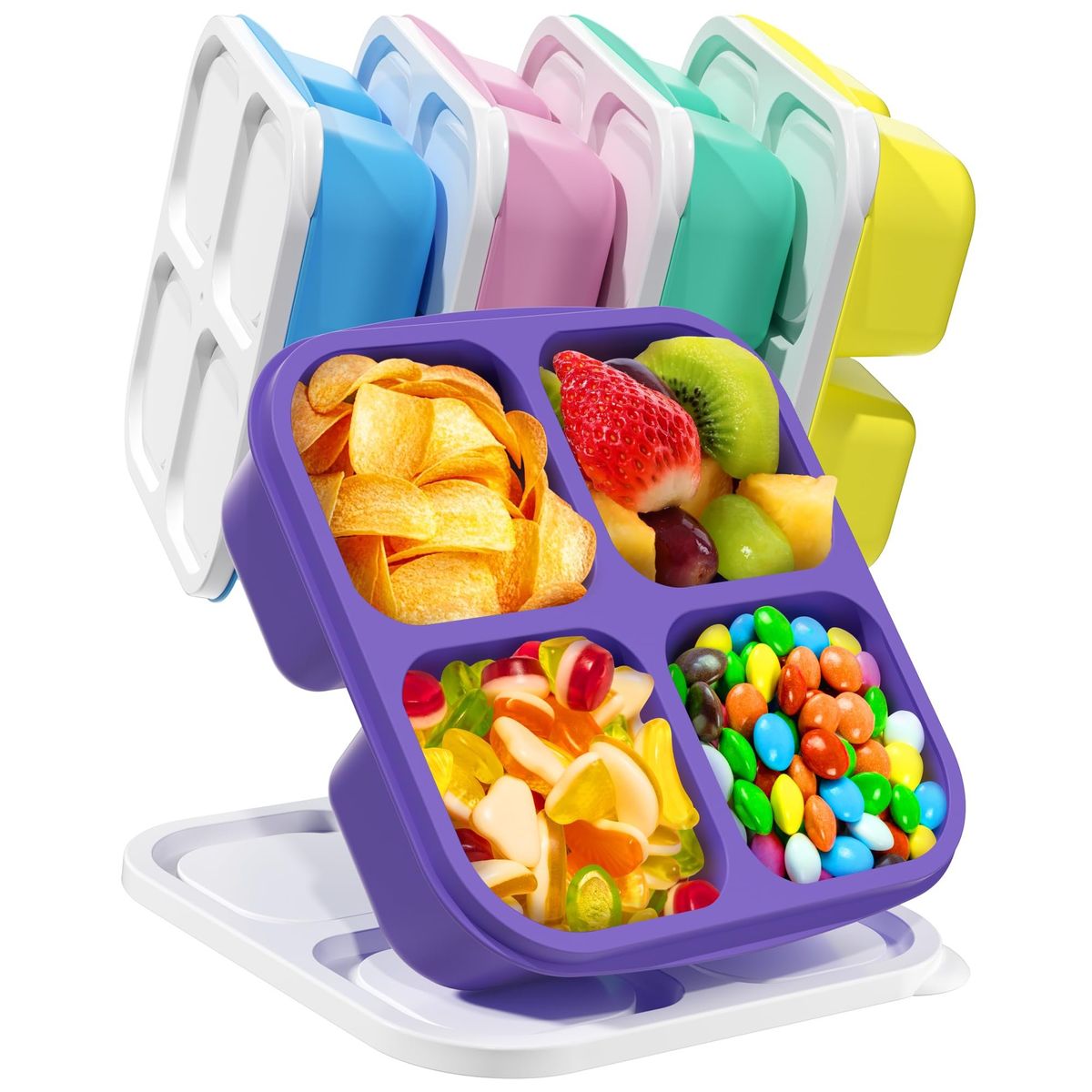 EVERSO - Set 16 Lonchera Fiambrera Escolar Cubiertos Bento Box Niño