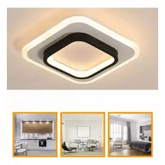 TNAKIEX - Lámparas de techo led acrílica moderno 26w 3 colores Negro