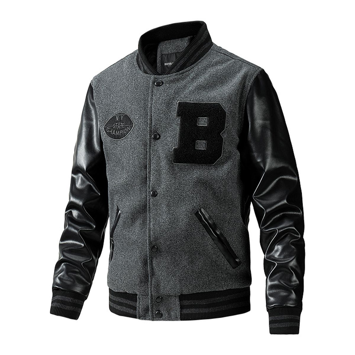DANWEILE - Chaqueta Pu Hombre - gris