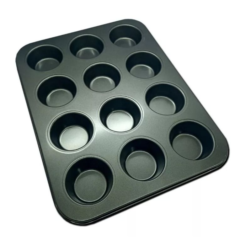 GENERICO - Molde Teflon 12 Muffins Queque Cupcakes Reposteria Cocina