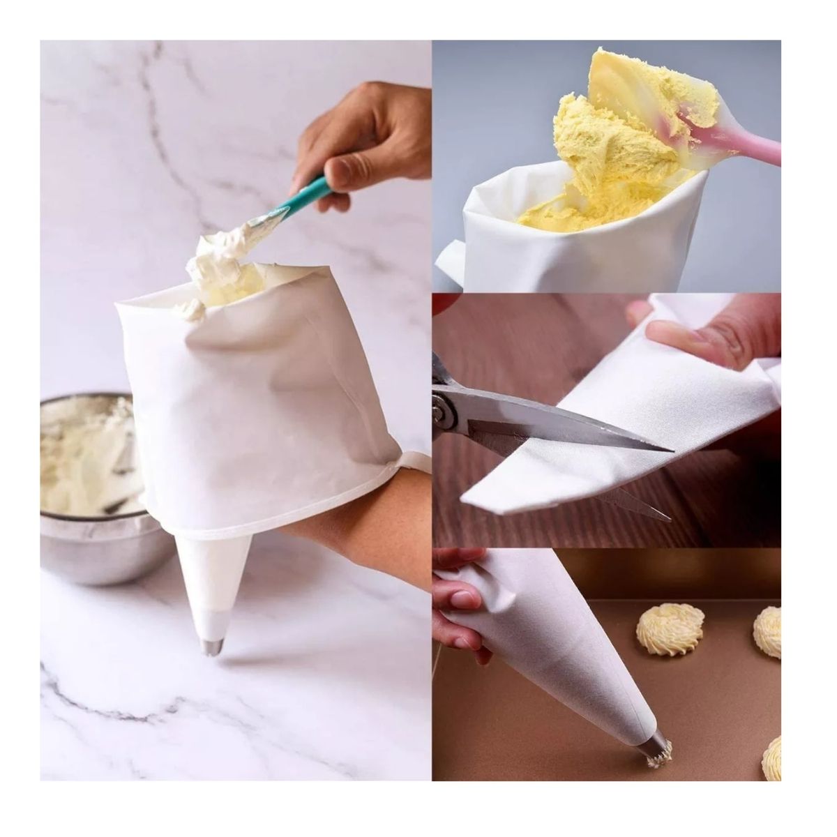 GENERICO - Manga Pastelera Reutilizable Tela 30cm Profesional Reposteria